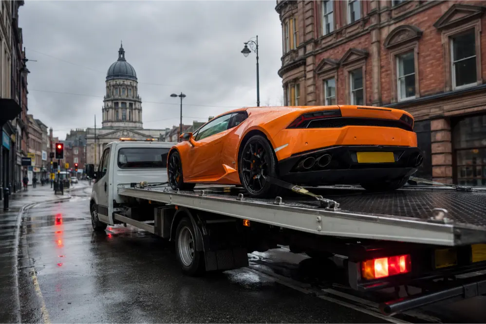 Lamborghini Huracan Luxury car recovery Nottingham