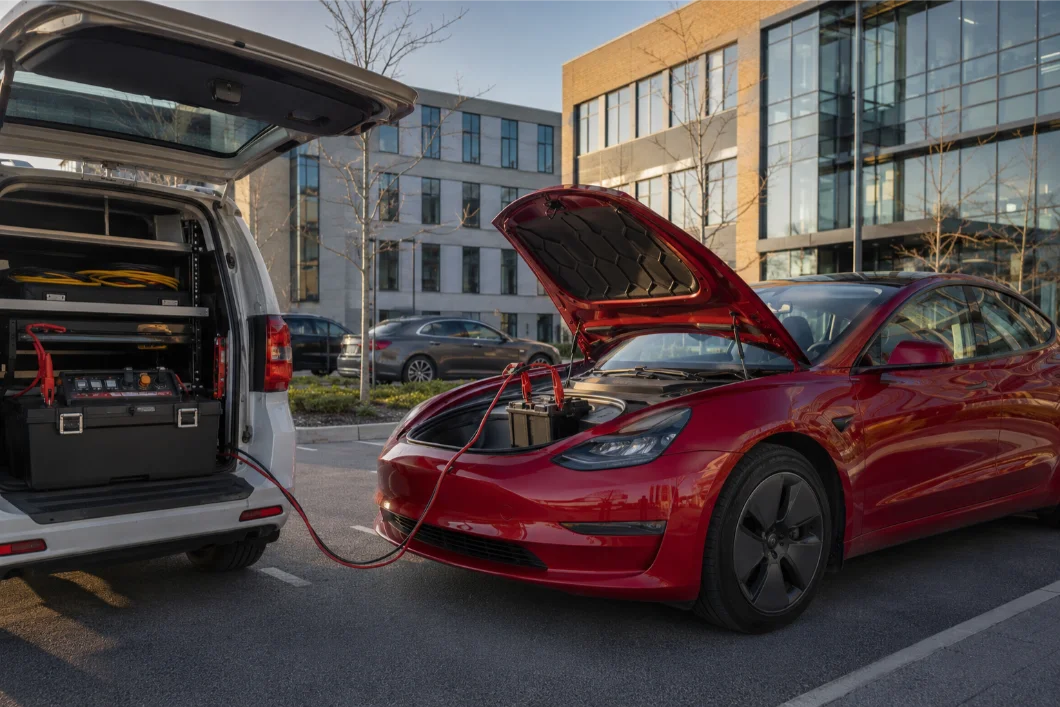 Tesla Model 3 office car parking battery boost beeston