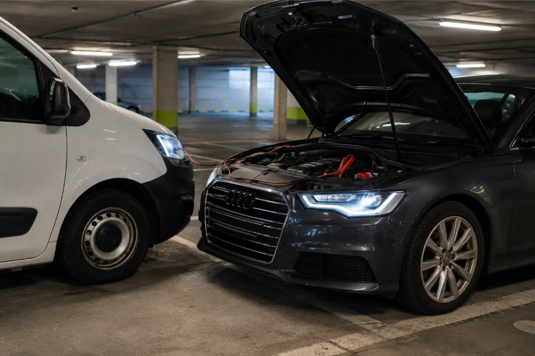 Underground car park audi jump start Mansfield
