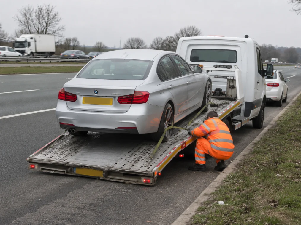A453 BMW Car flatbed recovery