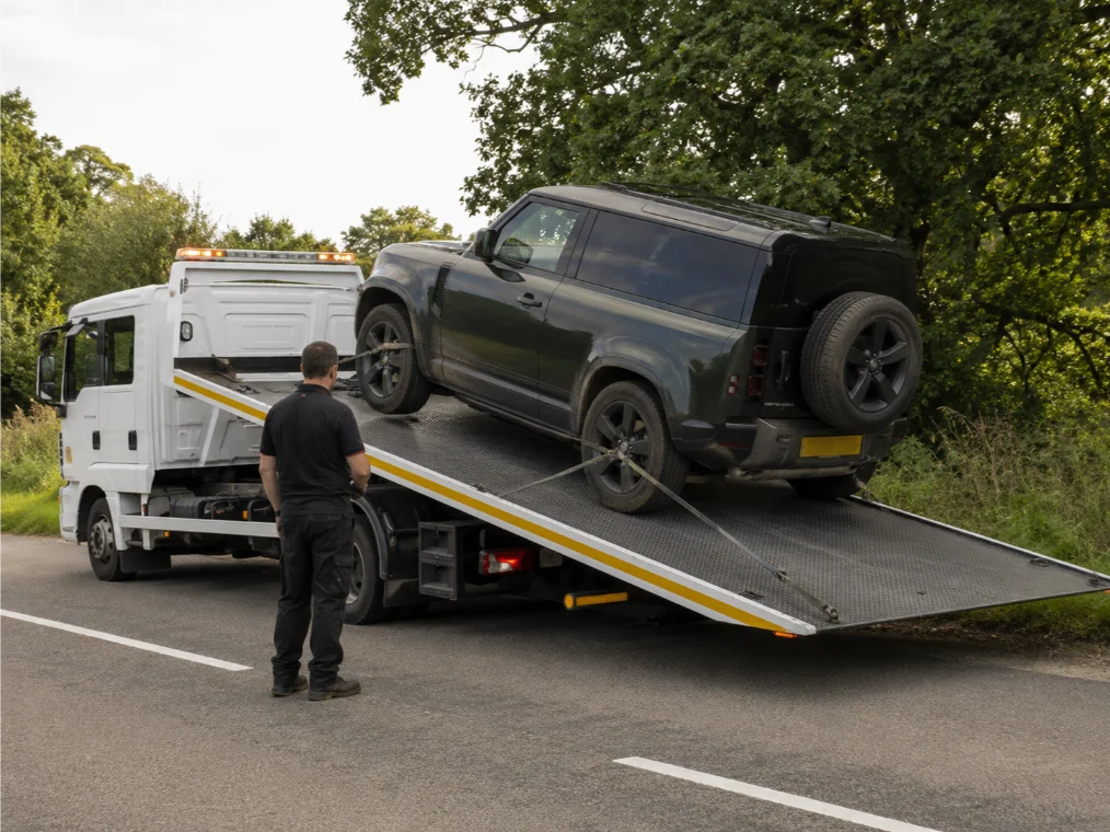 Land Rover Defender SUV Recovery in Gotham