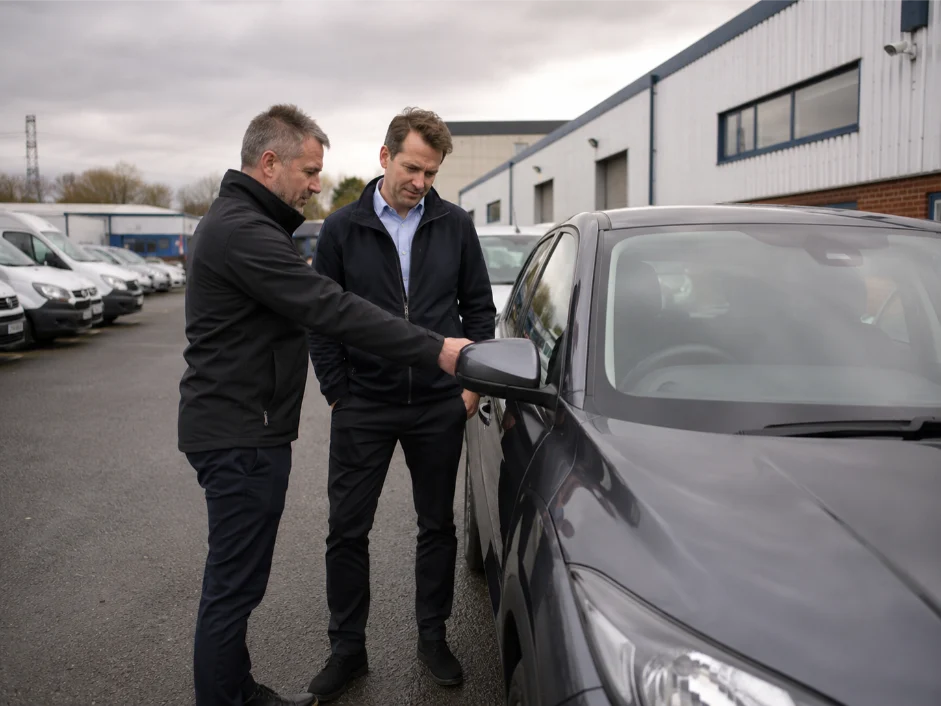 Customer discussing rental or lease options