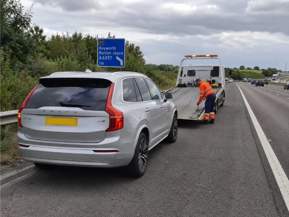 Volvo XC90 Motorway Recovery in Keyworth